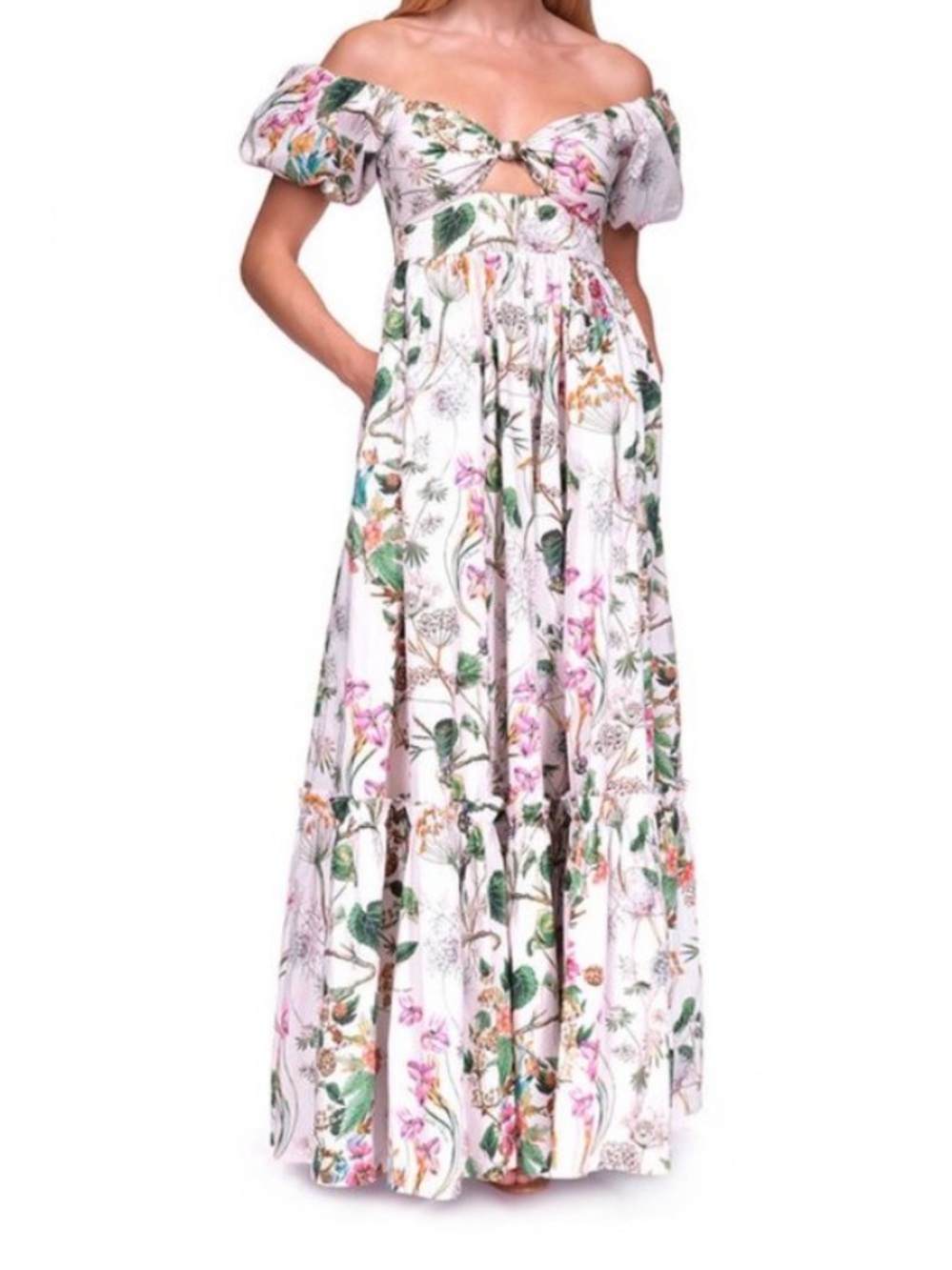 Cara Cara Payton Off-Shoulder Cutout Poplin Maxi Dress - Picture 4 of 4